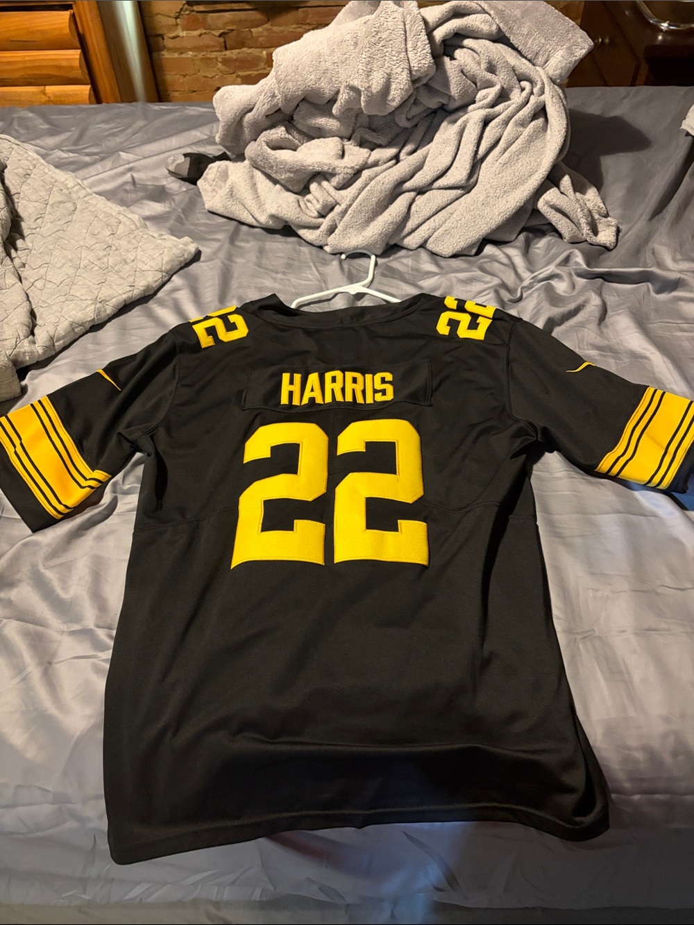 NFL Pittsburgh Steelers Black and Gold #22 Najee Harris Football Jersey - Picture 5 of 5